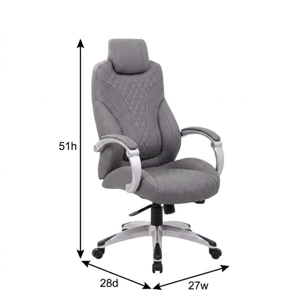 CaressoftPlus High-Back Executive Chair with Adjustable Hinged Arms with Storage