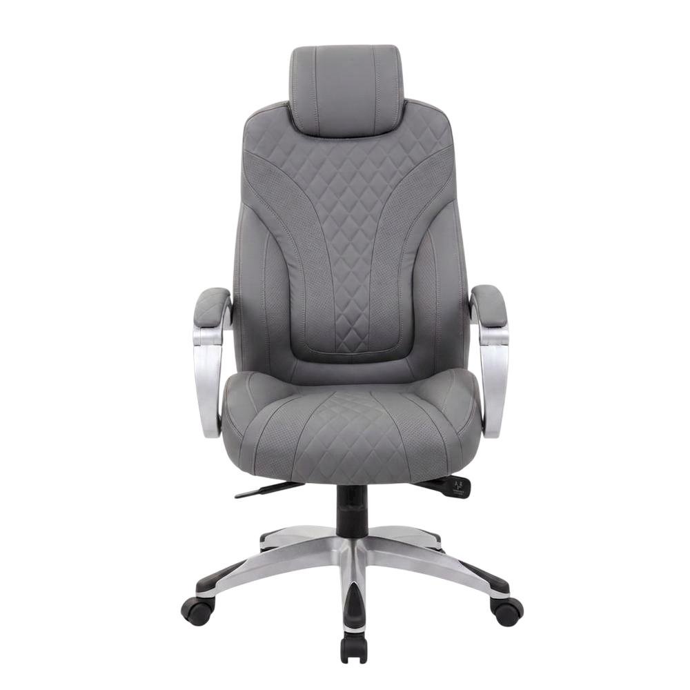 CaressoftPlus High-Back Executive Chair with Adjustable Hinged Arms with Storage