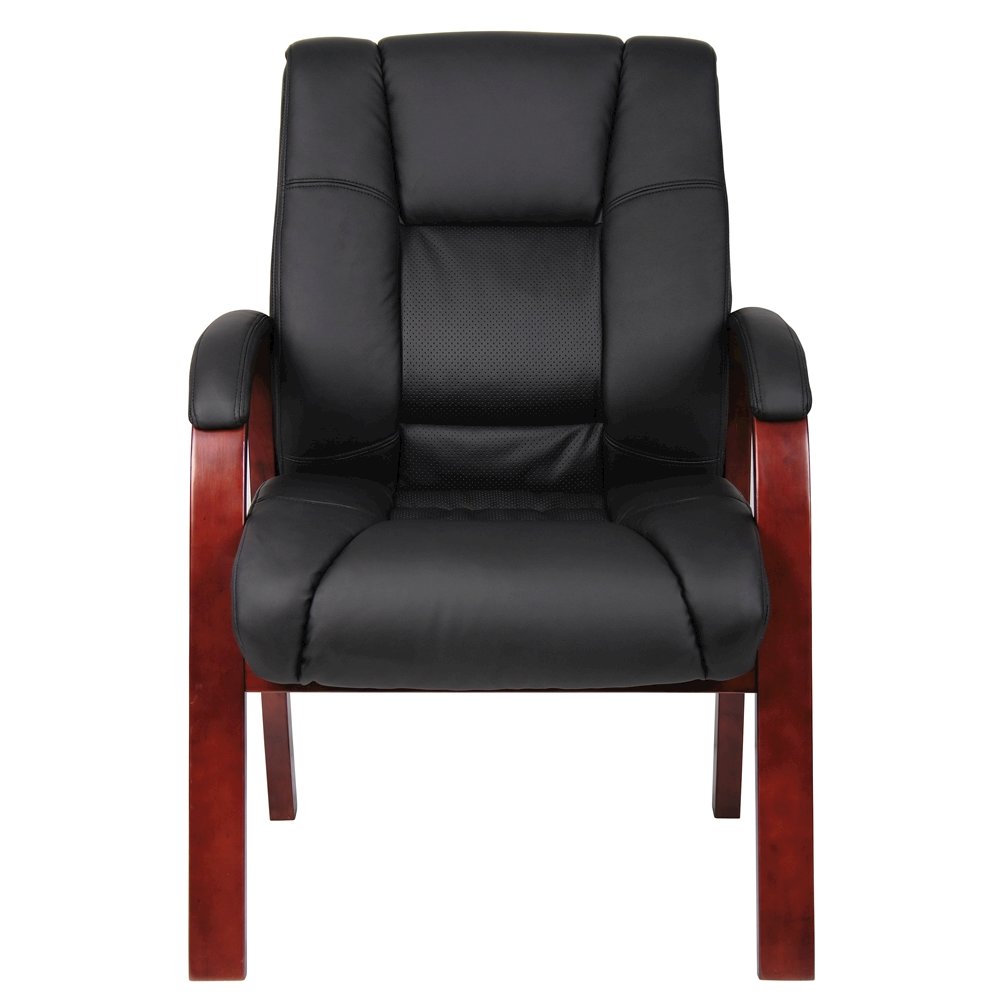 Boss Mid Back Wood Finished Guest Chairs