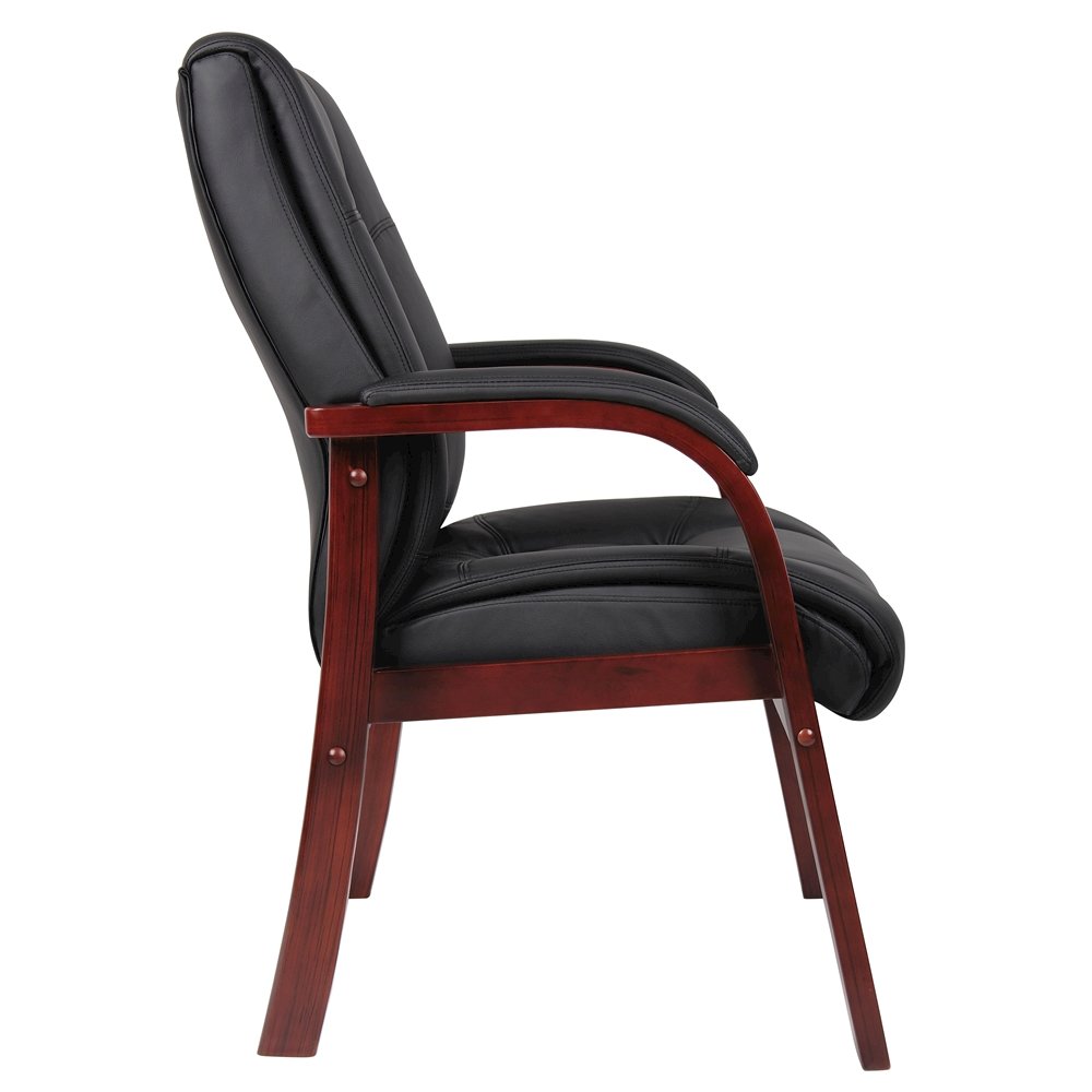 Boss Mid Back Wood Finished Guest Chairs