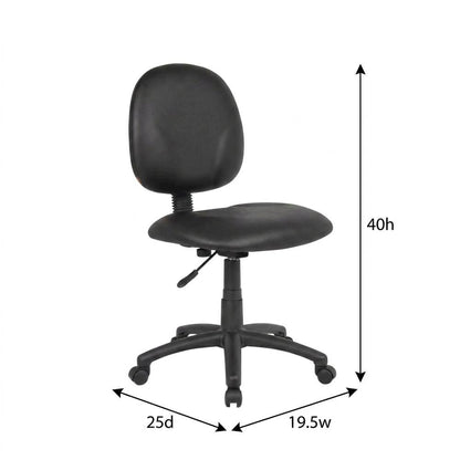 Caressoft Task Chair with Diamond-Stitched Back and Adjustable Seat Height