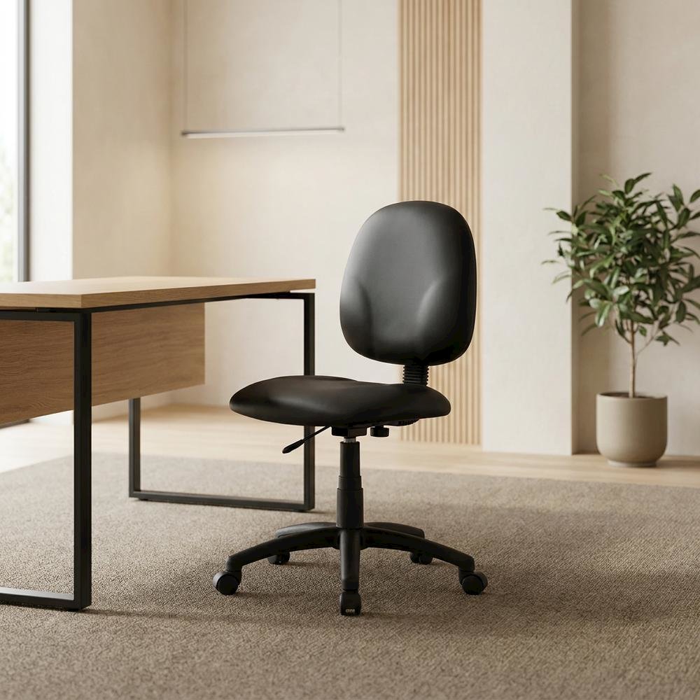 Caressoft Task Chair with Diamond-Stitched Back and Adjustable Seat Height