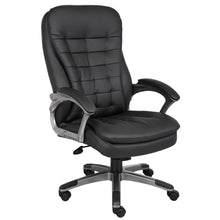 Boss High Back Executive Chair With Pewter Finished Base/Arms