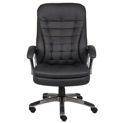 Boss High Back Executive Chair With Pewter Finished Base/Arms