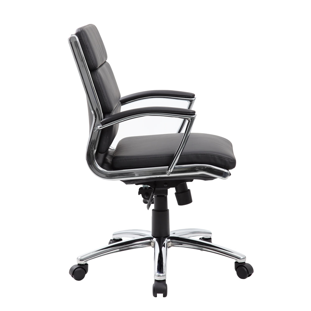 Boss Executive CaressoftPlus™ Chair with Metal Chrome Finish - Mid Back
