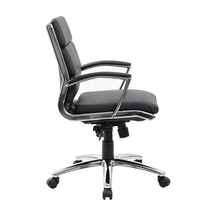 Boss Executive CaressoftPlus™ Chair with Metal Chrome Finish - Mid Back