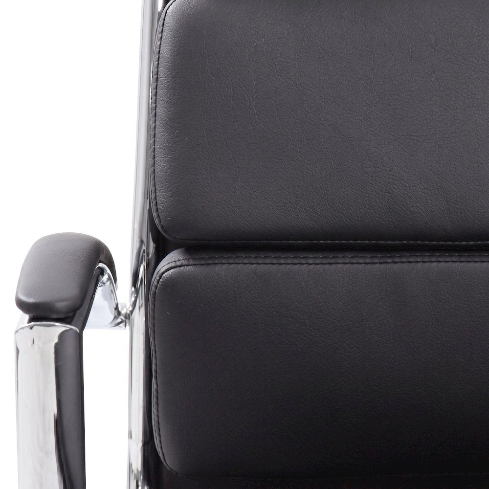 Bison Office Executive Chair with CaressoftPlus and Chrome Base, Black