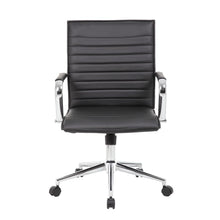 Boss Black Vinyl Hospitality Chair