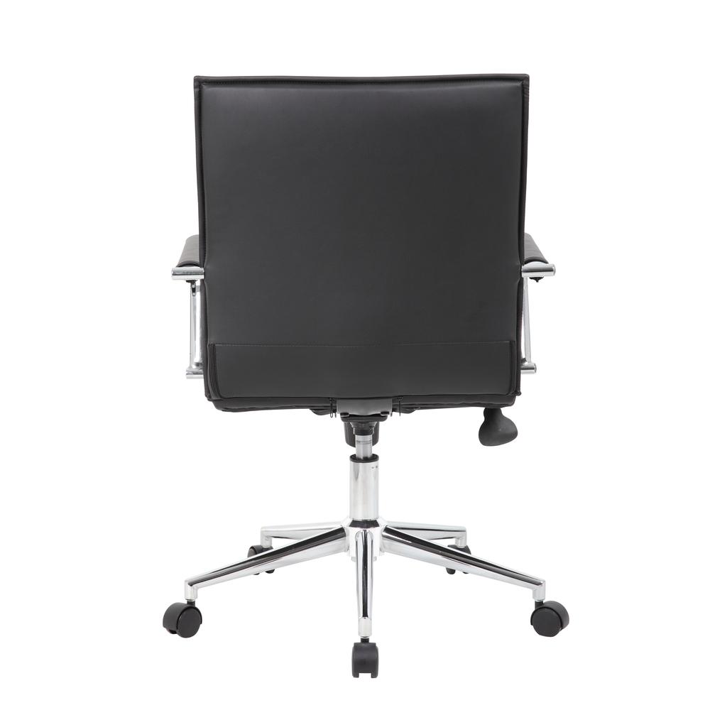 Boss Black Vinyl Hospitality Chair