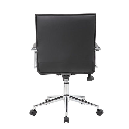 Boss Black Vinyl Hospitality Chair