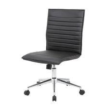 Boss Black Vinyl Armless Hospitality Chair