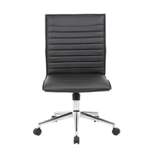 Boss Black Vinyl Armless Hospitality Chair