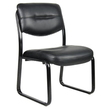 Boss Leather Sled Base Side Chair