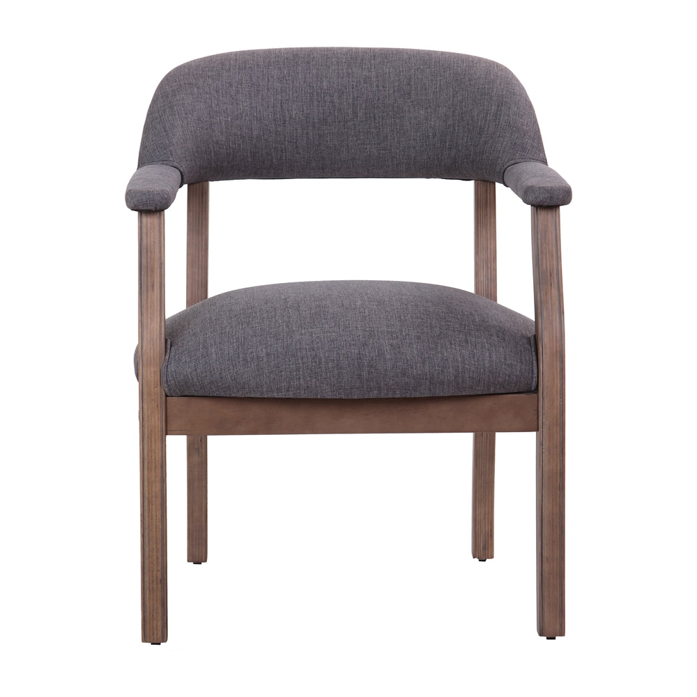Boss Modern Captain's Chair in Slate Grade Commercial Grade Linen