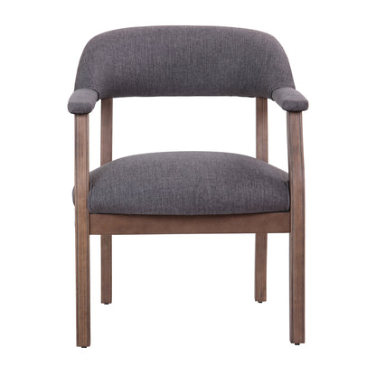 Boss Modern Captain's Chair in Slate Grade Commercial Grade Linen