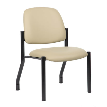 Boss Antimicrobial Armless Guest Chair, 300 lb. weight capacity