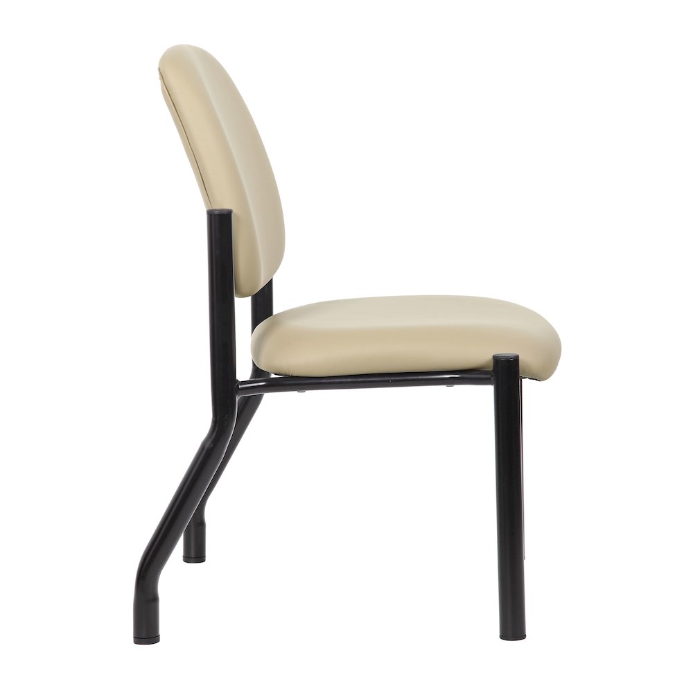Boss Antimicrobial Armless Guest Chair, 300 lb. weight capacity