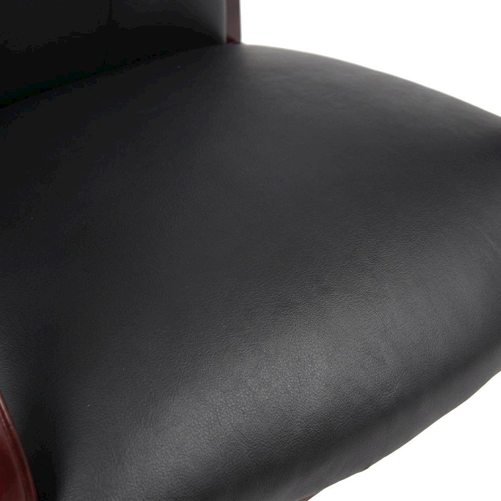Caressoft Traditional Guest Chair with Arms and Mahogany Four-Leg Base