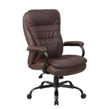 Boss Heavy Duty Double Plush LeatherPlus Chair - 400 Lbs.