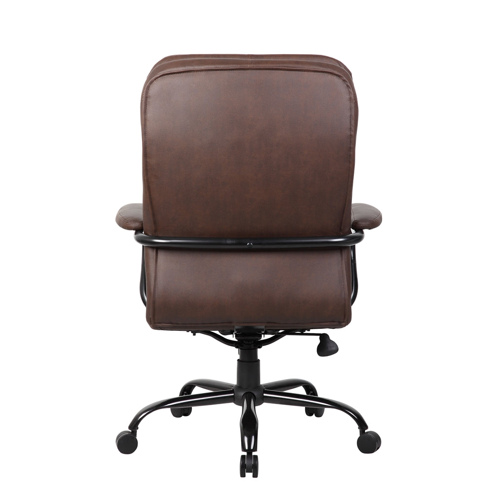 Boss Heavy Duty Double Plush LeatherPlus Chair - 400 Lbs.