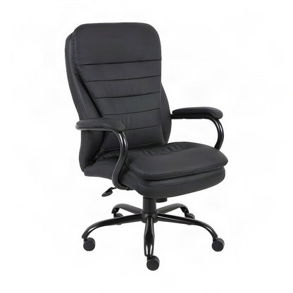 Bison Office Heavy-Duty High-Back Office Chair with CaressoftPlus, Black
