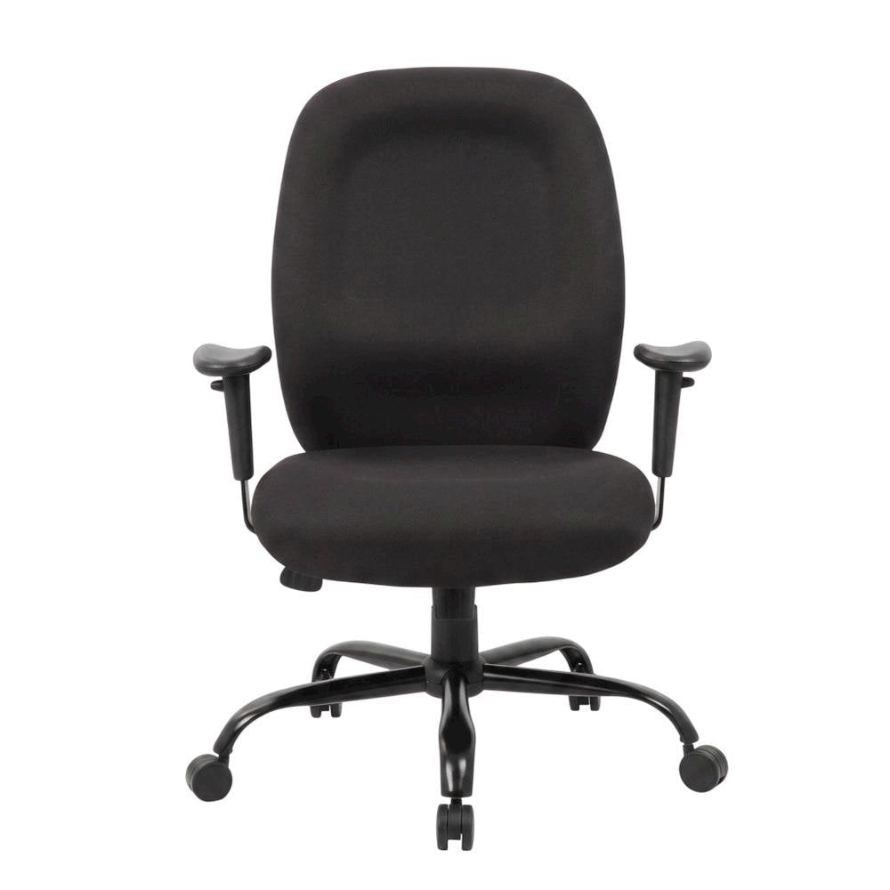 Crepe High-Back Task Chair with Steel Base and Adjustable Arms, 400 lb