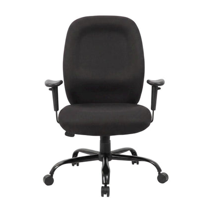 Crepe High-Back Task Chair with Steel Base and Adjustable Arms, 400 lb