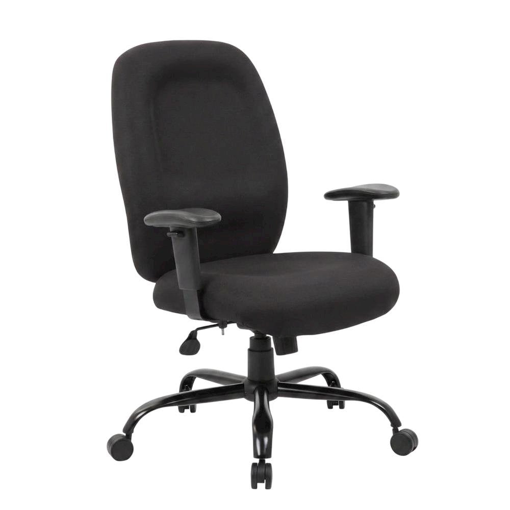 Crepe High-Back Task Chair with Steel Base and Adjustable Arms, 400 lb