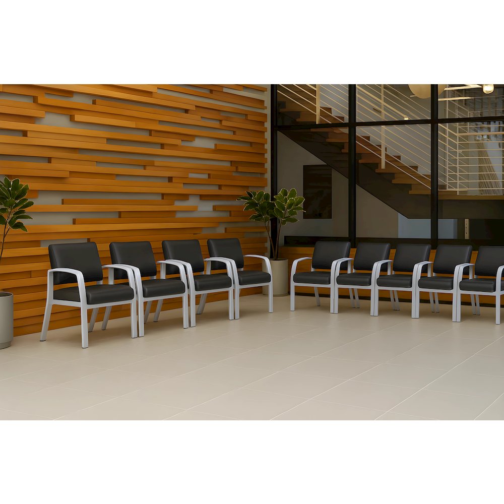 Boss Conrad Antimicrobial Guest/Reception Chair, Black