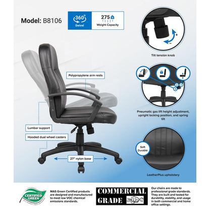 Boss Executive Leather Budget Chair