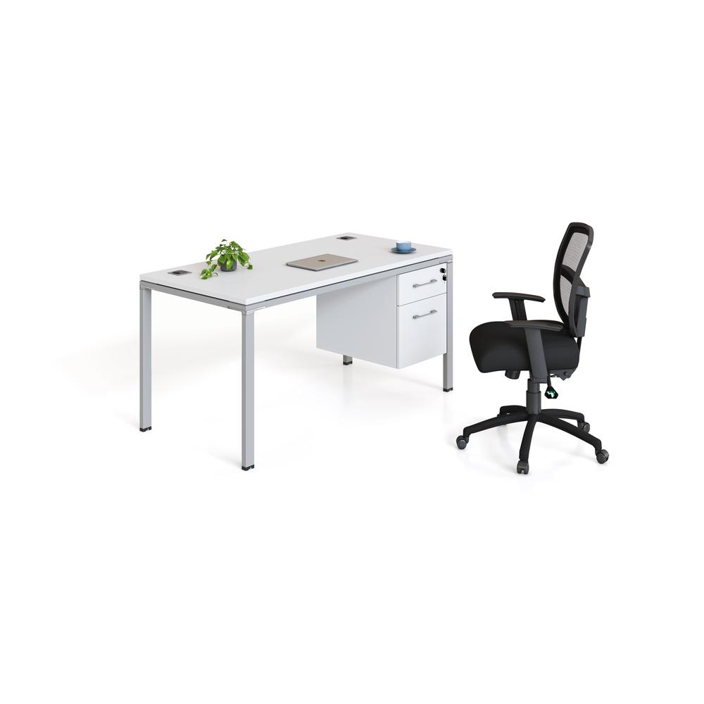 Boss Simple System 60x30 Desk - 60" x 30" x 29.5" - Finish: White