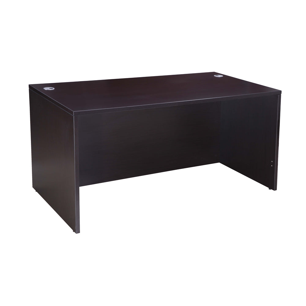 Boss Desk Shell, 60"W X 30"D, Mahogany