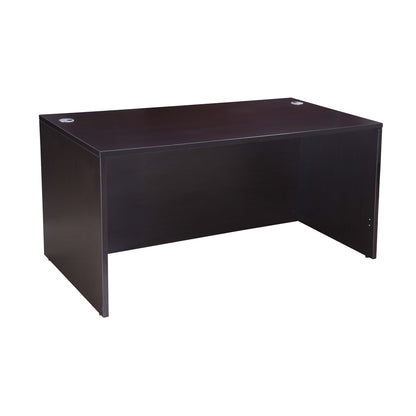 Boss Desk Shell, 60"W X 30"D, Mahogany