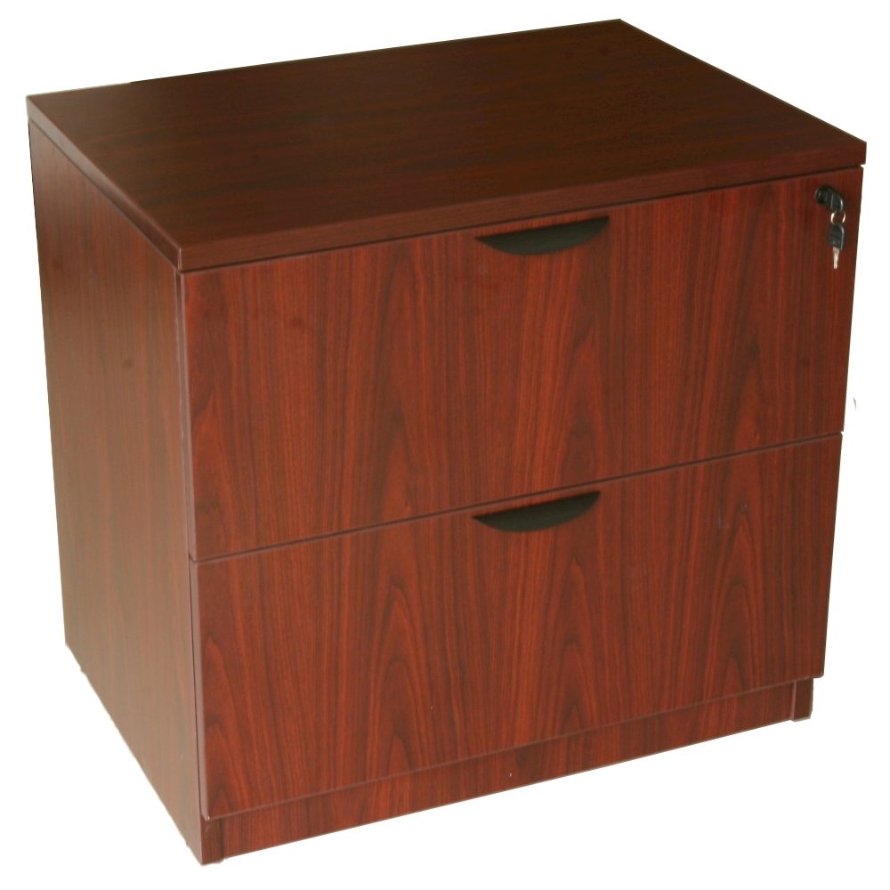 Boss 2-Drawer Lateral File, Mahogany