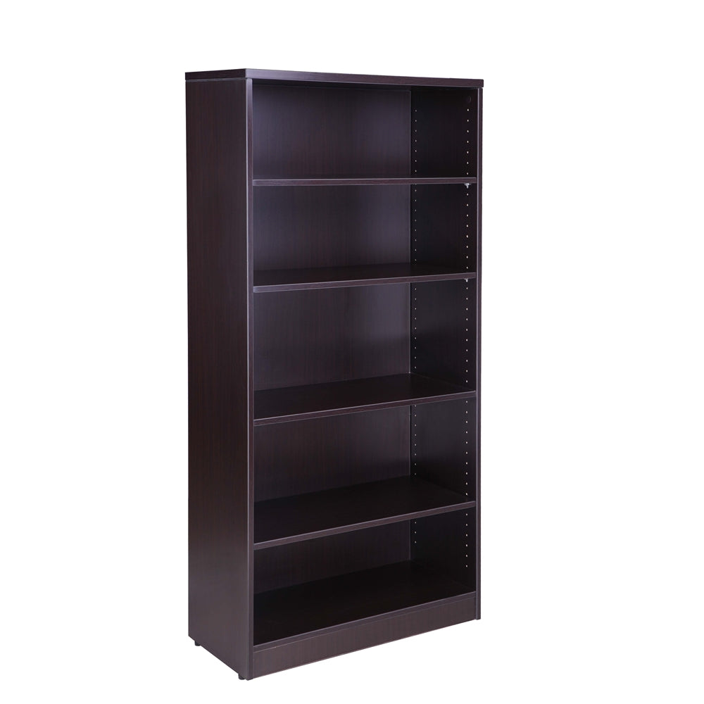 Boss Bookcase, 31W X14D X 65.5H  Mahogany