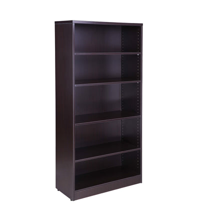 Boss Bookcase, 31W X14D X 65.5H  Mahogany
