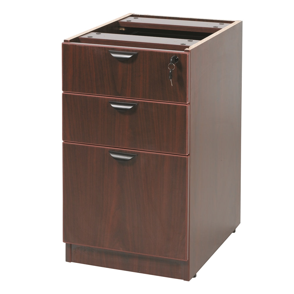 Boss Deluxe Pedestal-Full, Box/Box/File, 15.5W*22D, Mahogany