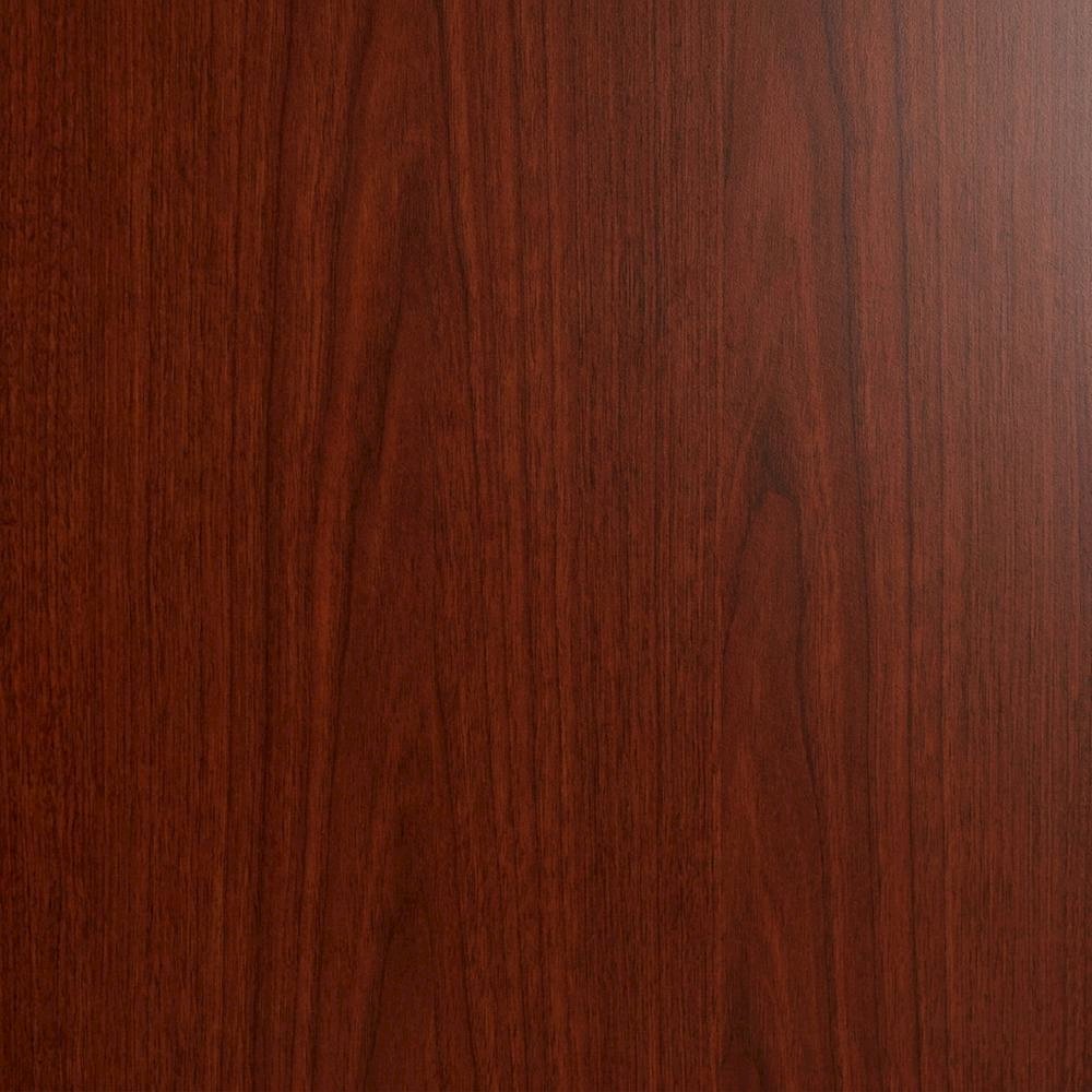 Mahogany Full Pedestal File Cabinet with File-over-File Storage Drawers