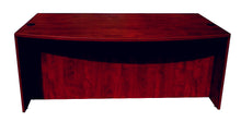 Boss Bow Front Desk Shell, Mahogany 71"W*36/41"D*29.5"H