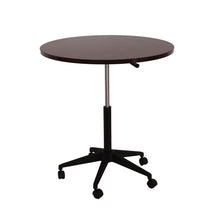 32" Mobile Round Table, Mahogany