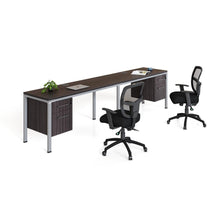 Double Desk, Side By Side With (2) Pedestals,  71" X 30"