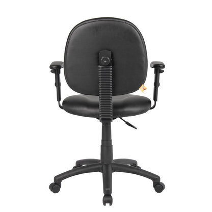 Boss Diamond Task Chair In Black Caressoft W/ Adjustable Arms