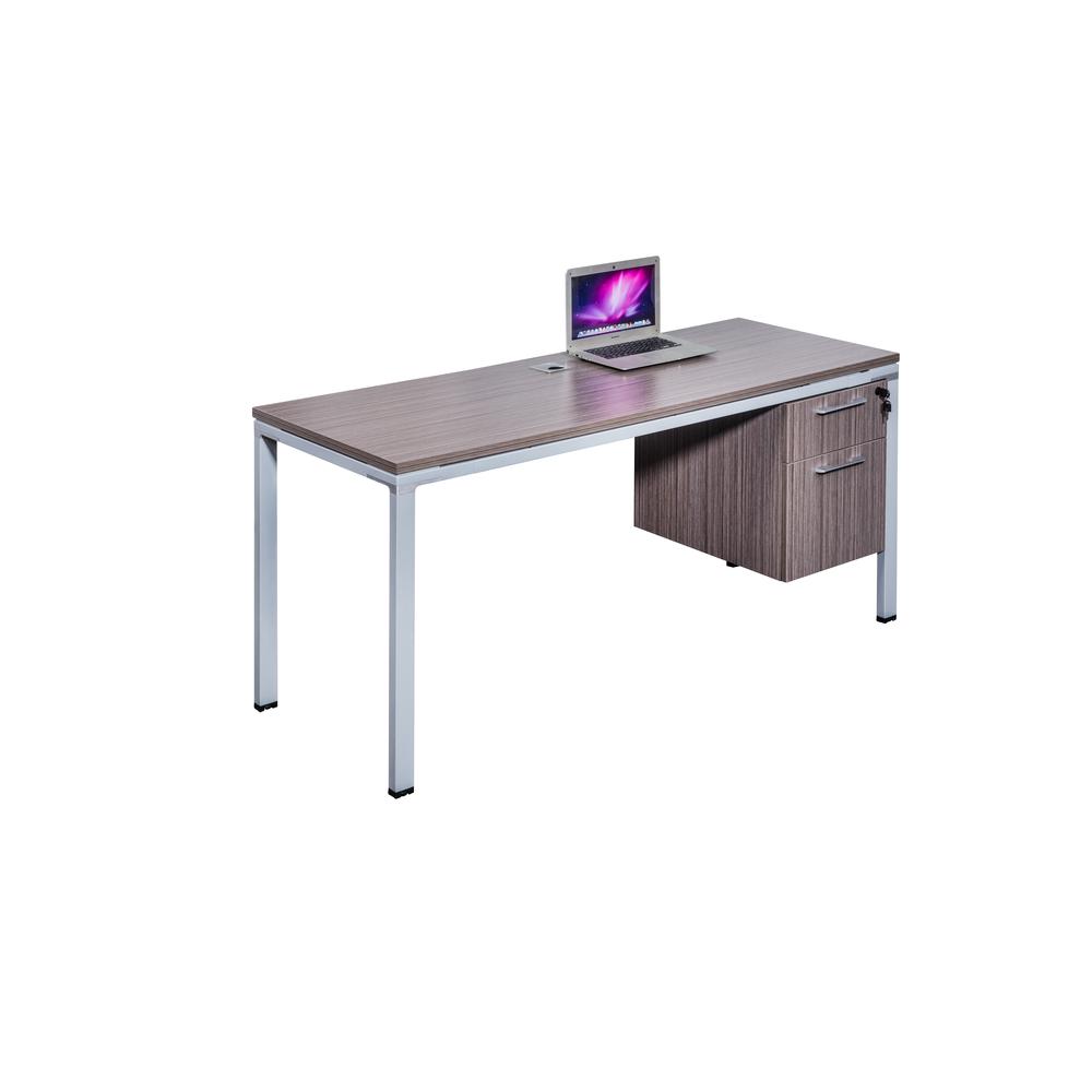 Single Desk With (1) Pedestal, 60" X 30" Desk Top (Ea)