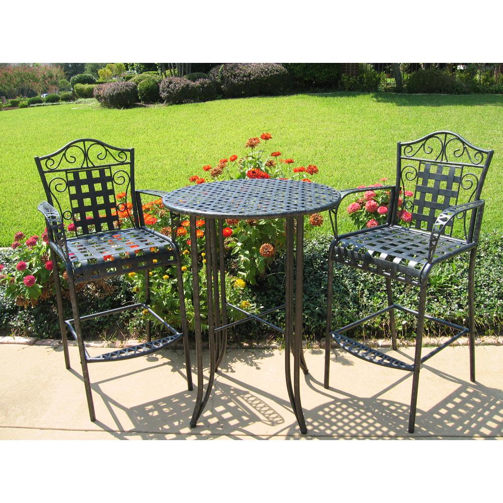 Set of Three Iron Bar Bistro