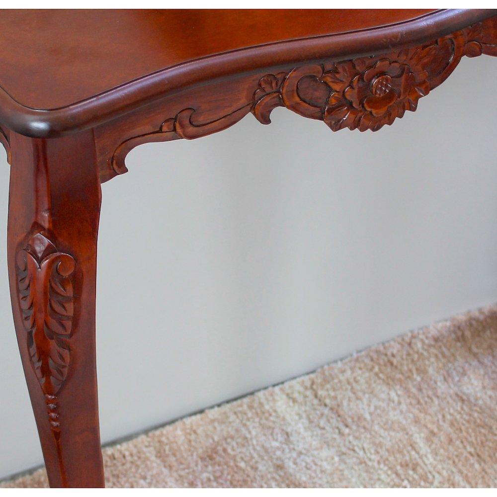 Carved Four Leg Scalloped Wall Table
