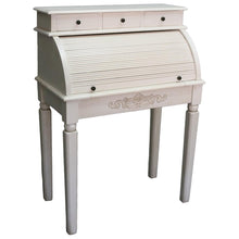 Carved Wood Roll Top Desk