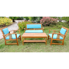 Royal Tahiti Brisbane Acacia 4-piece Settee Group with Cushions