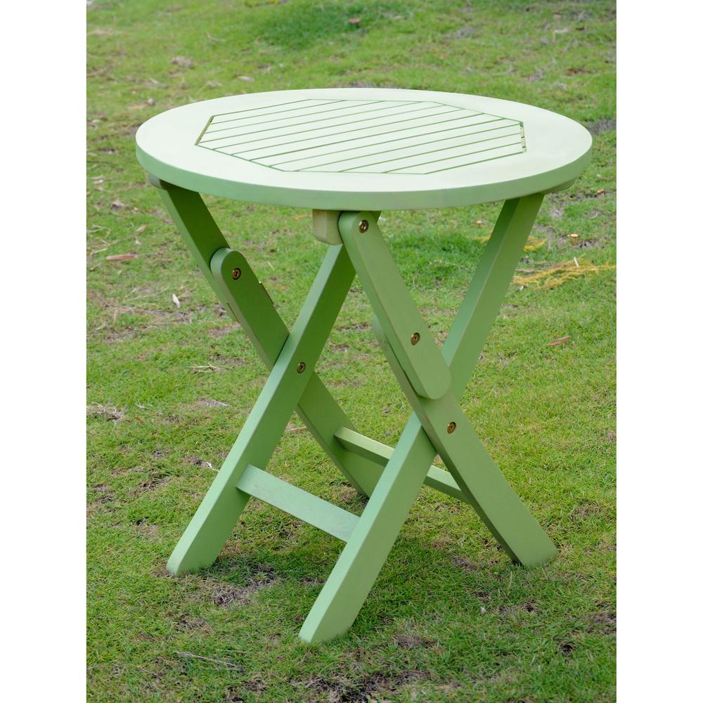 Royal Tahiti Round Wood Folding Table