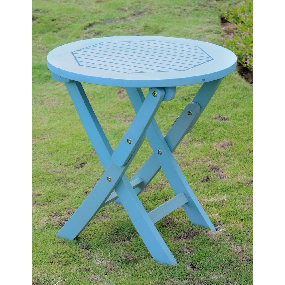 Royal Tahiti Round Wood Folding Table
