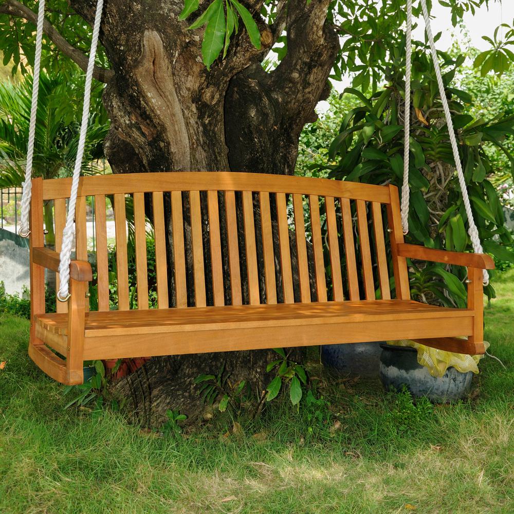 Royal Tahiti 59" Wood Three Seated Swing